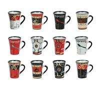 Tasse à café Color 8 cl décors assortis (lot de 6) Table passion