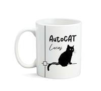 Tasse À Café Conception Architecturale Pour Chats Gobelet De Voyage 330Ml | Tasses à Thé Céramique Élégant Mug pour Travail Pause café Cadeau