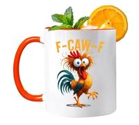 Tasse à café Coq - Tasse de nouveauté en céramique de 350 ml, F-Caw-F Tasse de poulet drôle, Tasse à thé ludique, Design de vaisselle à boire | Idéal pour hommes, femmes, amis, famille