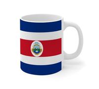 Tasse à café Costa Rica 325 ml Drapeau de l'État de voyage fantaisie Tasse à thé Cadeau pour amis, collègues, patrons, employés adultes en céramique Blanc