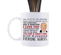 Tasse à café - Coupe 'Humour Républicain, Idée Cadeau Présidentiel | Citation Drôle Céramique De 350 Ml De Thé Tasse, Satire Politique Présente, Grand Papa Maman