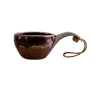 Tasse à café créative en céramique de 150 ml pour changer le four à la maison, simple, rétro, exquis, vermillon