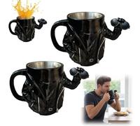 Tasse à café créative en forme de veste de motard 3D en forme de veste de motard amusante pour petit ami, oncle, amateur de moto, mari, papa
