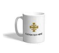 Tasse à cafe Croix de Jérusalem Croisade C Religions Tasse Nounou Lot de | 2-330ml Rillant Mugs Robuste Tasses Naissance Future MariéE