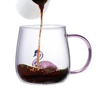 Tasse à café d'animaux 3D - 380 ml de verre de verre borosilicaté transparent Tasse de boisson | Des verres résistants à la chaleur pour les bars, les invités ou les proches avec ces jolies tasses qui