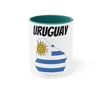 Tasse à café de 325 ml, couleurs de motivation Uruguay, jeu de mots fiers, appréciation orguayenne, jeux de mots pour femmes, hommes, illustration hispanique, drapeau uruguayen, Amérique latine, 325