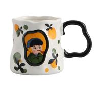 Tasse à café de 380 ml, jolie tasse résistante à la chaleur - verres amusants et esthétiques | Design inspiré des œuvres d'art célèbres, parfait pour le thé, le jus de lait, le bureau, la maison, l'éc