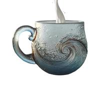 Tasse à café de mer - Verre à eau à thé de 12 oz sur la plage, boisson en céramique , élégante tasse de boisson à motif océan | pour les voyages sur le lieu de travail Bar Kitchen Home