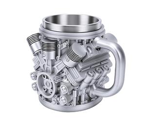 Tasse à café de Moteur en Acier Inoxydable de qualité Supérieure avec un Design Unique pour L'affichage pour les Collectionneurs de Réducteurs et de Voitures (V6)