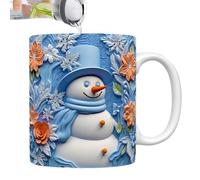 Tasse à café de Noël, tasse de voyage en céramique de Noël | Tasse à thé en céramique avec bonhomme de neige de Noël,Tasse de café de Noël en céramique pour soupe à l'eau, jus de whisky et bir