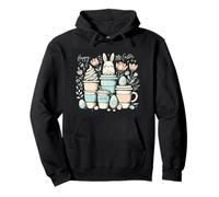Tasse à café de Pâques avec motif lapin et fleurs Sweat à Capuche