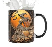 Tasse à café de sorcière - Coupe de sorcières d'Halloween | Tasses d'Halloween Cups | Chasses en céramique de 350 ml à la mode pour femmes et UOM