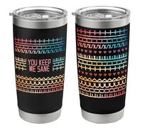 Tasse à café de voyage amusante à message secret - Tasse à café à message caché de 591 ml en acier inoxydable noir personnalisé avec message caché - Cadeau amusant pour homme et collègue
