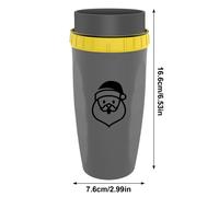 Tasse À Café De Voyage Sans Couvercle Avec Paille,Tasse À Fermeture Twizz,Étanche,Isolée,Portable,Cadeau,300ml - Type Gray Santa Claus-300ml