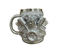 Tasse à café de voyage - Tasse à café en forme de moteur, tasse vintage en acier inoxydable | Porte-boissons chaudes et froides pour thé, cocktails, eau, voiture, camping, pour les amateurs de café