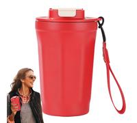 Tasse à café de voyage - Tasse à café isotherme en acier inoxydable de 350 ml avec couvercle, tasse à café isolée avec petit bec verseur | Bouteille sous vide anti-fuite pour la maison, le bureau, le