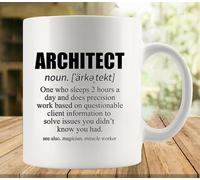 Tasse à cafe Définition d'architecte, citation de métier Mug à café | Grand-MèRe 2 PièCes Réutilisable Coppe Humour Tazza per Tè o Caffè Maitresse Famille