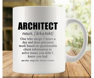 Tasse à cafe Définition d'architecte, citation de métier Mug à café | Grand-MèRe 2 PièCes Réutilisable Coppe Humour Tazza per Tè o Caffè Maitresse Famille