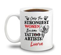 Tasse À Café des Femmes Deviennent Tatoueuses Tasse en Céramique Design Tasses À Thé Rigolo Café Tasses pour Anniversaire Papa Cadeaux Bureau 330 ML
