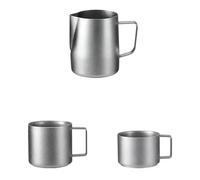 Tasse à café d'extérieur en titane - tasse et tasse à café Latte Art de 100 ml / 220 ml / 650 ml, ultra-légère disponible en ensemble simple ou 3 pièces (TOUS LES 3 POUR 1 ENSEMBLE)
