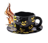 Tasse à café d'Halloween - 320 ml - irréguliers en céramique | Récipient à café chaud pour études, étudiants, enseignants, collectionneurs, bureau, hôtel, restaurant, salle à manger, réunions