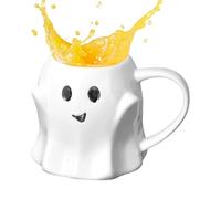 Tasse à café d'Halloween - Céramique - Dessin animé - Tasse elfe - Thé de vacances amusant et tasse de cacao | Gobelet à boire à thèmes effrayants avec œuvres d'art d'Halloween brillantes, saisonnière
