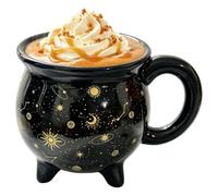 Tasse à café d'Halloween en céramique, poignée ergonomique | Mug sorcière de vacances d'Halloween pour l'eau, pique-nique, camping, randonnée, pêche, aventure en plein air, feu de camp