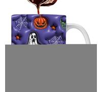 Tasse à café d'Halloween | Tasse à chocolat avec motif citrouille chaude - Tasse de Noël - Tasse à eau en céramique pour lait, café, thé - 340 ml