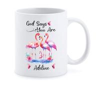 Tasse À Café Dieu Dit Que Tu ES Tasse À Thé Personnalisé Céramique Mug Anti Taches Mugs pour Cadeaux Réconfortants Cadeau d'anniversaire Souvenir 330Ml