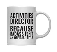 Tasse à café Directrice des activités Parce que badass Mug GoûTer Lot de | 2-330ml Rillant Mugs à café Léger Tasses à café Femme FêTe Des PèRes