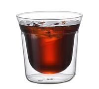 Tasse à café double en verre - Tasse en verre isolée à lèvre unique | Tasses à café thermiques Latte Cappuccino Americano Thé Boissons au lait Résistant à la chaleur durable pour la vaisselle de