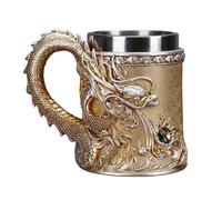Tasse À Café Dragon - Vaisselle À Boire En Métal Chinois Gaufré,Mugs À Café Amusants Tasse À Thé Décor De Table | Pour Hommes Femmes Maison Bureau École Anniversaire Nouvel An Thé Eau