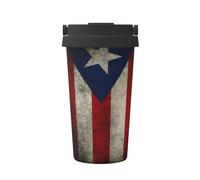 Tasse à café - Drapeau de Porto Rico - Tasse à café isotherme à double paroi pour le chaud et le froid, 473,6 g - Compatible avec le bureau, l'école, les fêtes, le camping