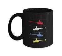 Tasse à café drôle d'hélicoptère pilote aviateur