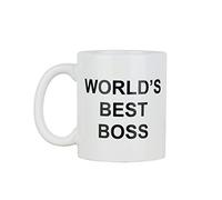 Tasse à café Dunder Mifflin - The Office - « World's Best Boss » - 325 ml - Tasse à café amusante en céramique - Idée cadeau