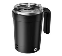 Tasse à café électrique à mélange automatique de 380 ml avec batterie rechargeable à refroidissement rapide et rechargeable, tasse à mélanger magnétique pour café, lait, thé, boissons protéinées (noir