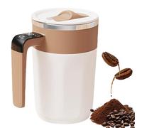 Tasse à café électrique automatique - 380 ml - Avec anse - Avec affichage de la température - En acier inoxydable 304 - Magnétique - Pour café et protéines (marron)