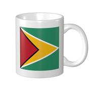 Tasse à café élégante en céramique avec drapeau de la Guyane pour la maison et le bureau 325 ml