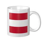 Tasse à café élégante en céramique avec drapeau de l'Autriche pour la maison et le bureau 325 ml