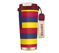 Tasse à café en acier avec couvercle anti-fuite - Motif drapeau du royaume d'Hawaï - Portable pour garder au chaud ou à la glace