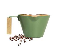 Tasse à café en acier inoxydable, 100 ml, tasse à cappuccino avec double bec et graduation - Verre doseur de thé en acier inoxydable avec asse, pour thé, lait, chocolat chaud, préparation maison