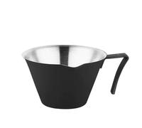 Tasse à café en acier inoxydable, 3 pièces, tasse d'extraction d'expresso avec bec de guidage, d'once pratique, accessoires cuisine Pour Le Afé(Black-100ml)