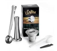 Tasse à café en acier inoxydable 304 avec kit de tamper pour machine à café LOR compatible avec LORLM8012 60 A Comprend une cuillère brosse et une cuillère en acier inoxydable