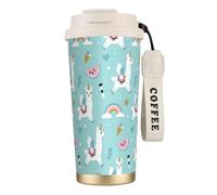 Tasse à café en acier inoxydable 316 à double paroi en forme de lama, durable, isolée et élégante, adaptée pour les amateurs de café et de thé
