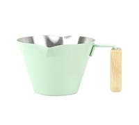 Tasse à café en acier inoxydable à double bec avec échelle de 100 ml | Gobelet à eau avec poignée | Pour la fabrication de café, lait, chocolat chaud, boissons maison, lait, lait et