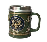 Tasse à café en acier inoxydable sur le thème de la branche militaire, tasse décorative 3D pour vétérans, tasse commémorative pour homme | Tasse à café commémorative Honoring The Heroes
