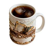Tasse à café en céramique, 11 oz Excavator Mug pour drainer avec poignée | Prooof Drinking Cup, for Home Travel Offfice Living Room Cafe Bedroom School Espresso Milk Coffee