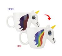 Tasse À Café En Céramique 3d, Motiff Dessin Animé, Tasse À Décoloration, Cadeau Créatif Mignon Pour Fille, Tasse Magique Cheval À Changement De Couleur Avec Logo