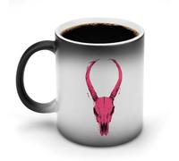 Tasse à café en céramique amusante avec tête de mort antilope - Tasse à th