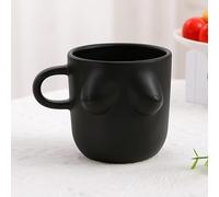 Tasse à café en céramique avec anse - Tasse 3D en forme de corps humain, Tasse à expresso artistique et créative, Tasse à thé et café décorative unique, Idéale en cadeau et au quotidien (B, Noir)